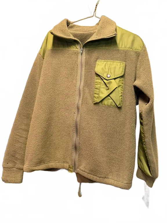 Swedish Military M90 Combat Fleece Jacket, Olive, Chest Pocket, Zipper Front