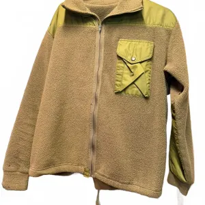 Swedish Military M90 Combat Fleece Jacket, Olive, Chest Pocket, Zipper Front
