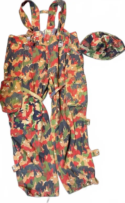 Swiss Army Alpenflage Camo Overalls Size 54-80 Cotton Polyester Blend
