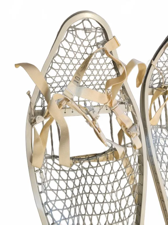 Aluminum Frame Snowshoes Pair With Nylon Webbing and Adjustable Bindings