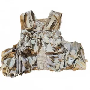 Tactical Vest Desert Camo with Multiple Utility Pouches and Buckles