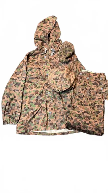1976 Swiss Alpenflage Camo Set: Jacket, Trousers, Hood, and Beret