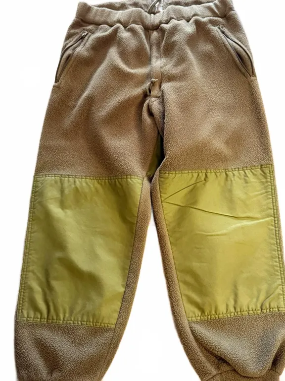 Canadian Military Surplus Polartec Fleece Pants Olive Green with Reinforced Knees