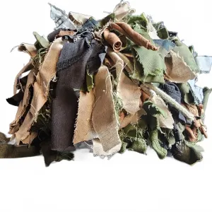 Canadian Soldier's Helmet C634 Medium With Camouflage Net and Fabric Strips