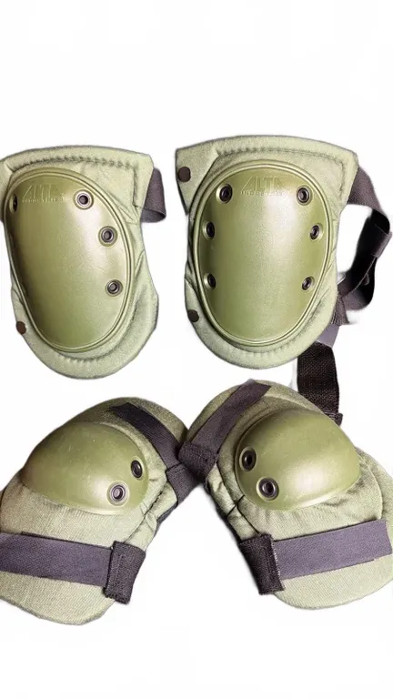 Alta Industries Olive Green Knee and Elbow Pads Set with Adjustable Straps
