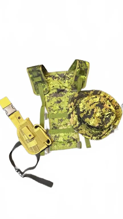 Arktis Camo Tactical Vest Holster and Hat Set Dated 2017