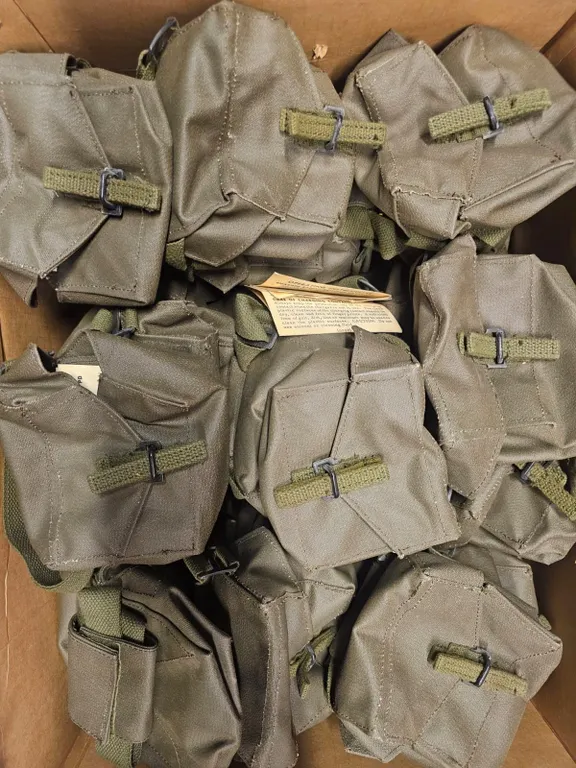 40 Military Canvas Pouches for Charger Radiac Detector with Straps and Buckles