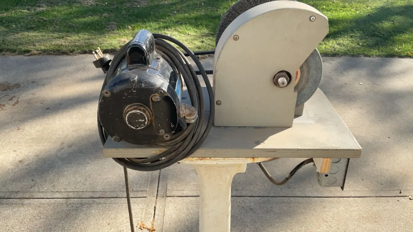 Century 1 HP Electric Motor Bench Grinder and Wire Wheel with Stand