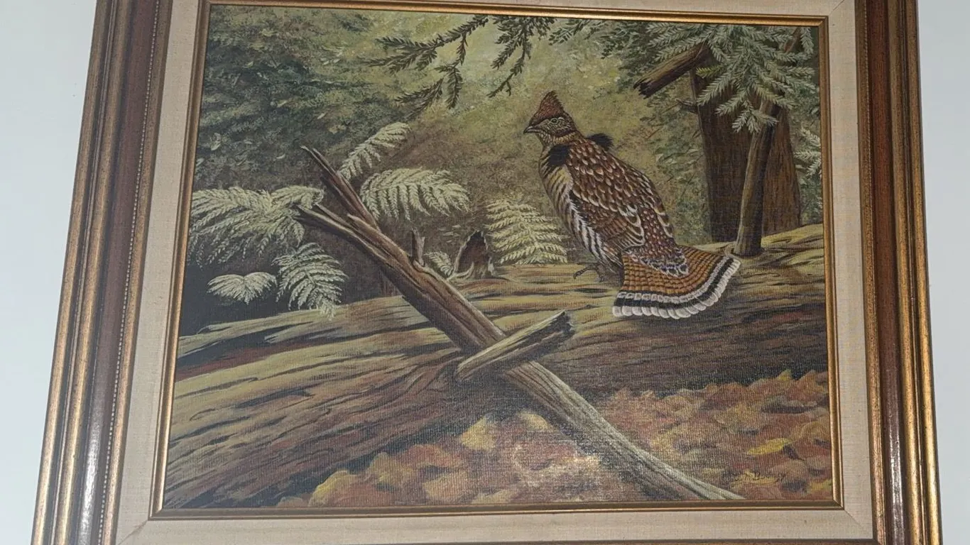 Framed Wildlife Painting Signed by Gene N. Bundy