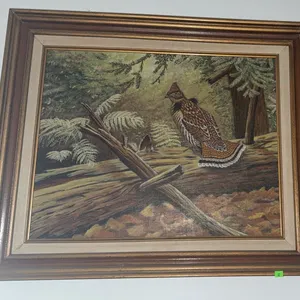 Framed Wildlife Painting Signed by Gene N. Bundy