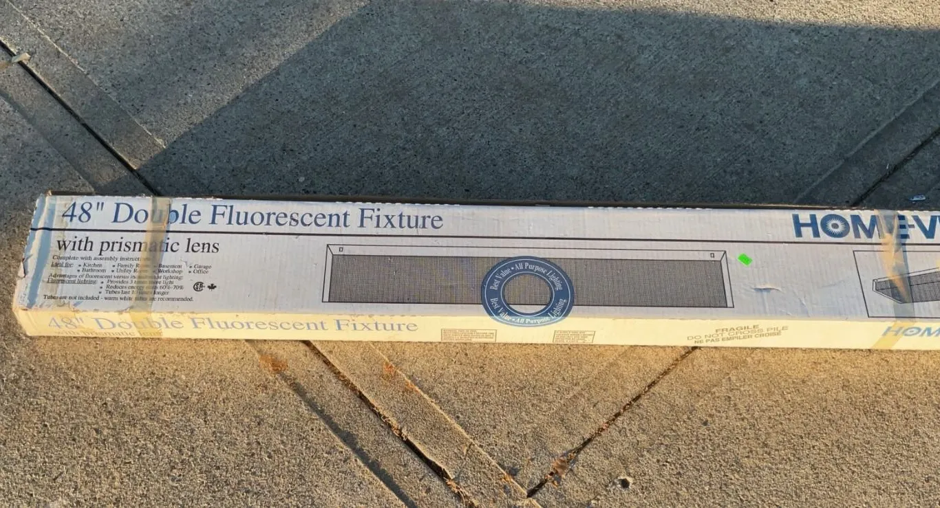 Home-Vue 48" Double Fluorescent Fixture with Prismatic Lens