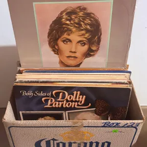 Box Lot of Country and Pop Vinyl LP Records Including Anne Murray, Dolly Parton, Buck Owens, Kris K:
