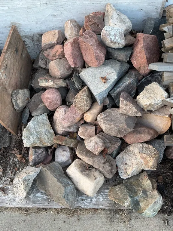 Landscape Rocks and Fieldstones, Approx. 1/3 Yard