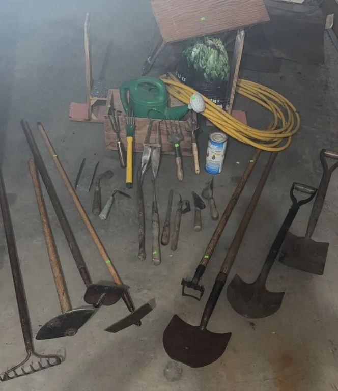 Garden Tools, Watering Can, Hose, and Planter Supplies