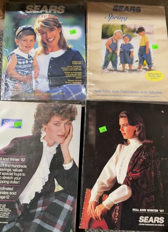 4 Sears Catalogues 1982, 1987, 1995, 1997