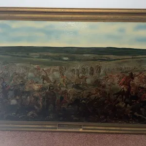 Custer's Last Fight Anheuser-Busch Print in Frame