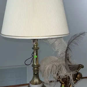 Ornate Table Lamp, Cherub Vase, and Arabella Candle Group