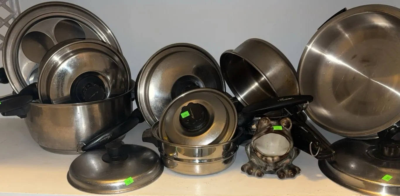 Waterless Cookware Assorted Stainless Steel Pots and Pans Set by Saladmaster