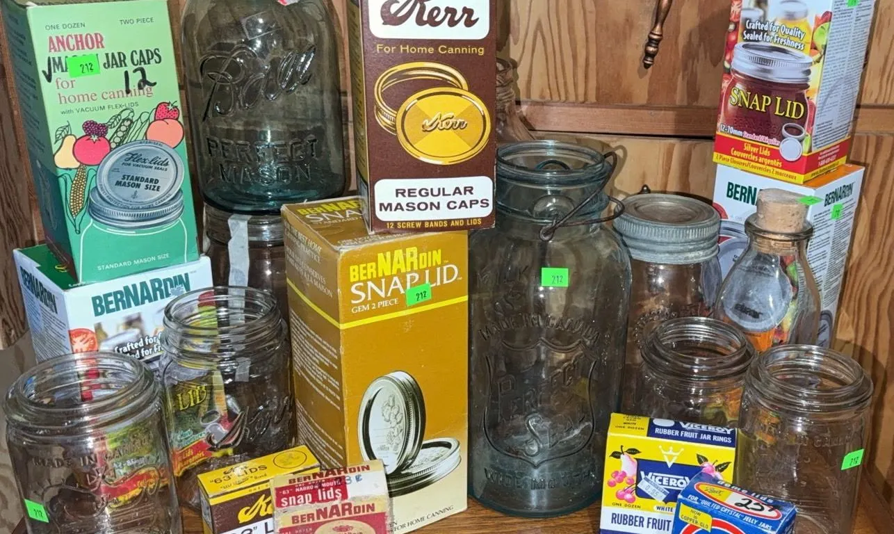 Mason Jars and Canning Lids Including Ball, Perfect Seal, Bernardin, Kerr