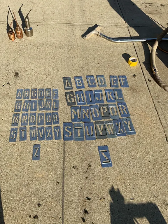 Metal Letter Stencil Sets in Two Sizes