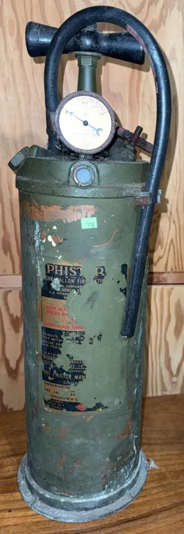 Phister One Gallon Metal Fire Extinguisher with Pressure Gauge