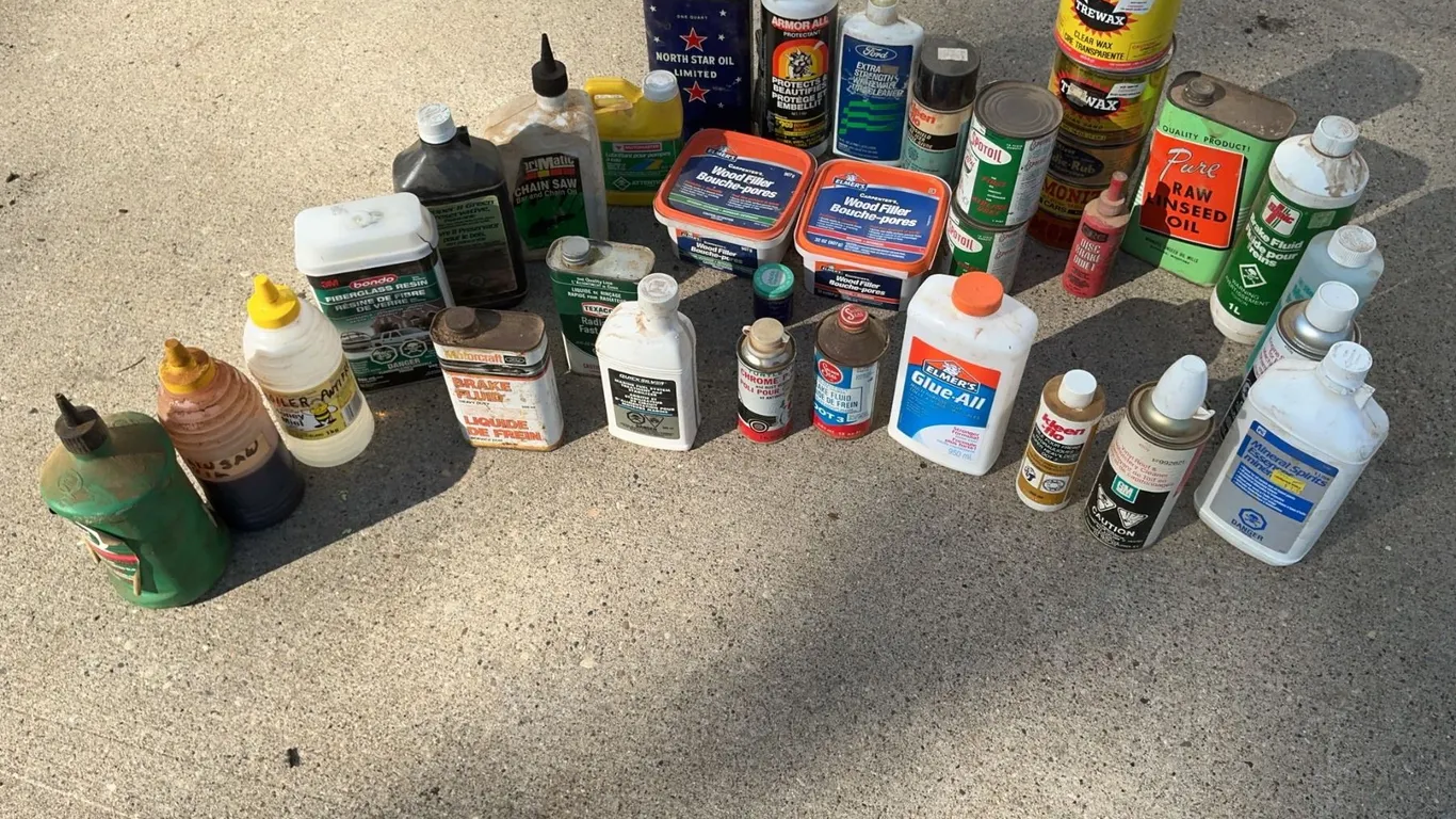 Vintage Automotive and Household Fluids, Oils, and Cleaners
