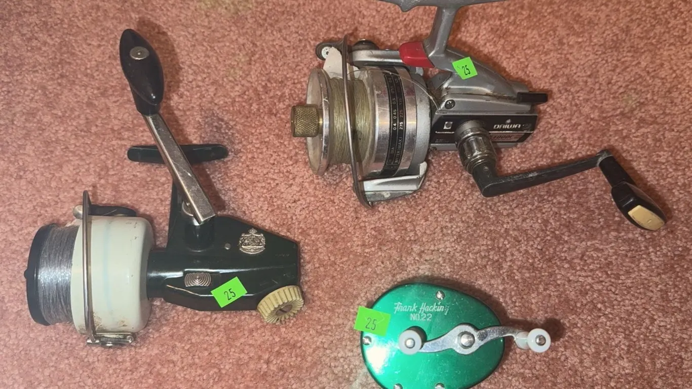 3 Spin and Fly Fishing Reels, Daiwa, Frank Hacking No 22