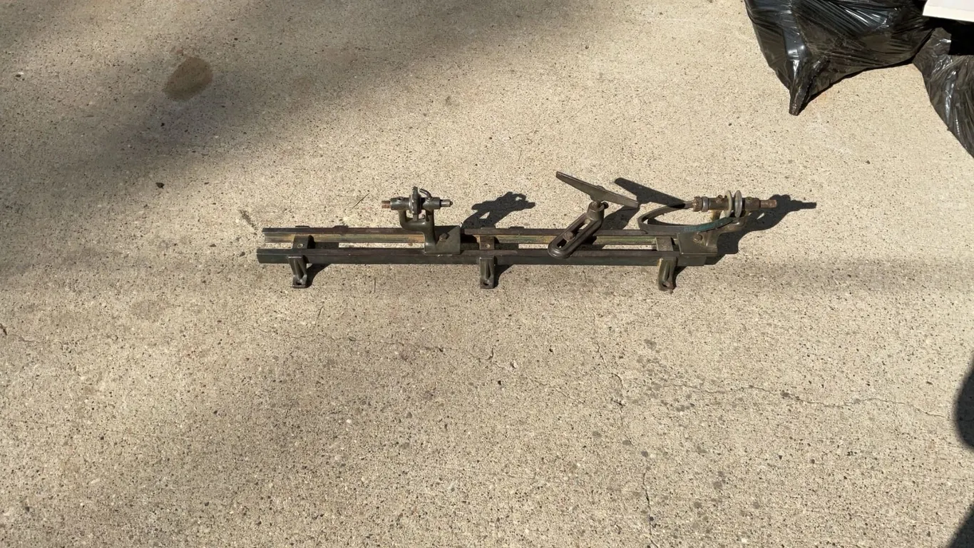 Cast Iron Lathe Bed with Tool Rest and Mounts