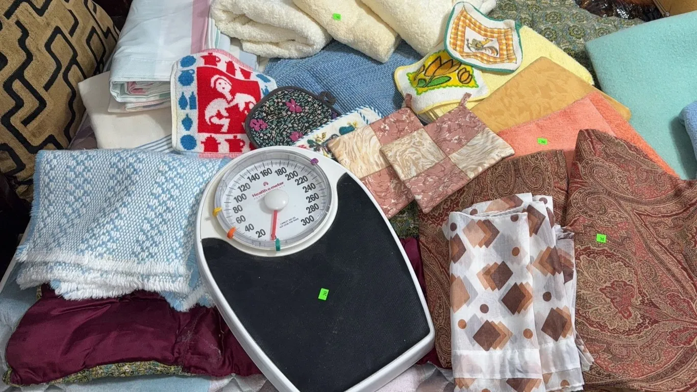 Blankets, Towels, Sheets, Kitchen Cloths, and Mechanical Scale Group Lot