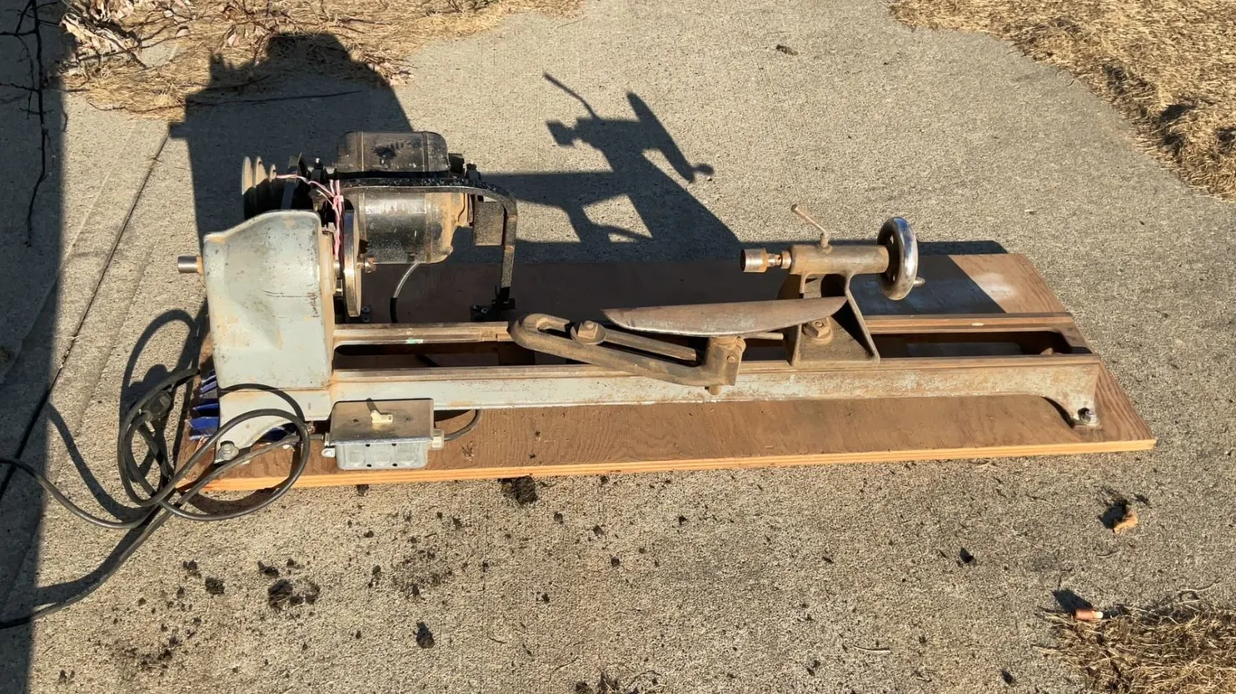 Wood Lathe with Delco Motor by The McKinnon Industries Limited