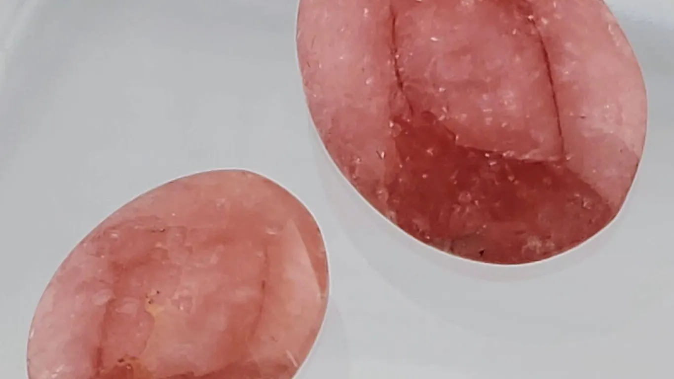 Rhodochrosite (29.2 ct, 22×16.5 & 17×13 mm)