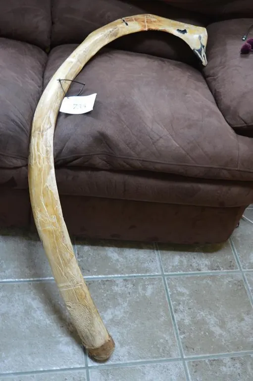 This Bone Has Etchings Of Many Different Scenes And Inuit Articles.