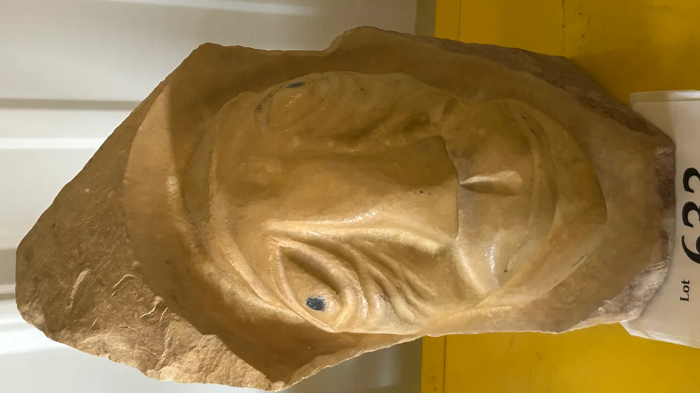 Male Face Eyes Of Soap Stone