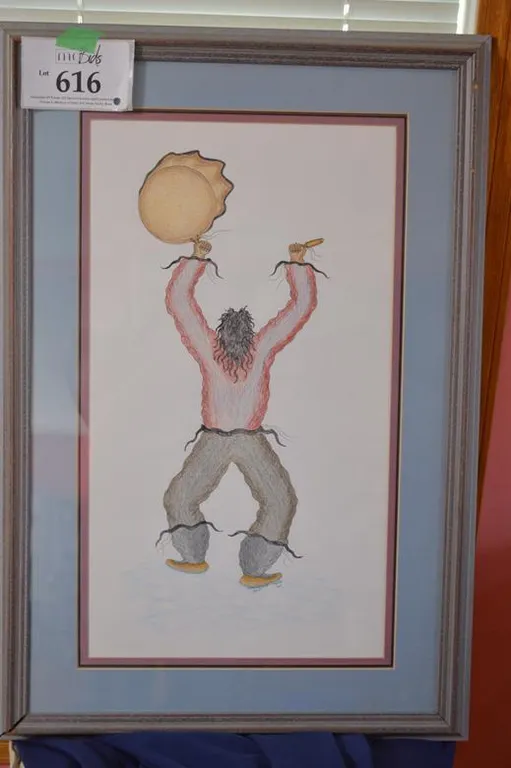 Inuit Drum (Qilaut) Dance (Kingmiktaq) A Back View.
