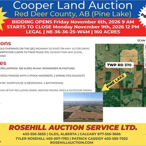 Cooper Land Auction - NE 36 36 25 W4M - 160 acres