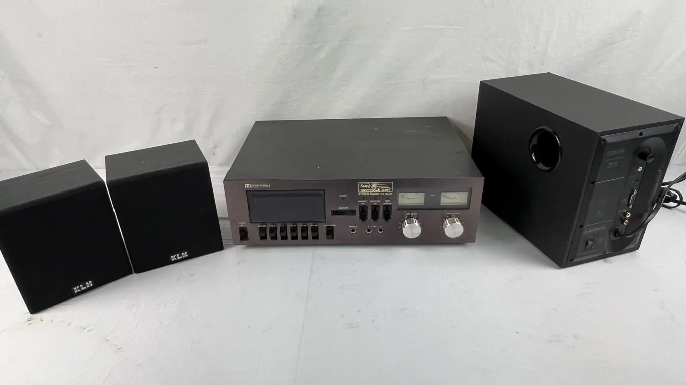 Sears Stereo Cassette Deck and Speakers