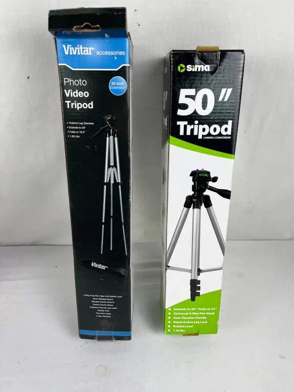 50" Vivitar and Sima Tripods