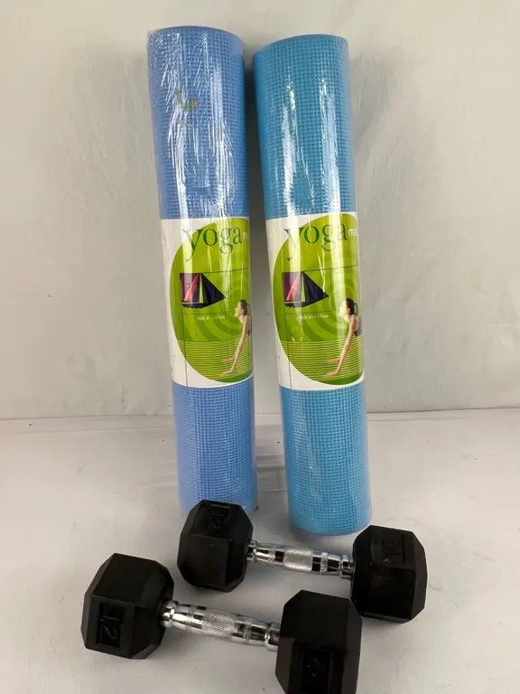 Yoga Matts and Dumbbells