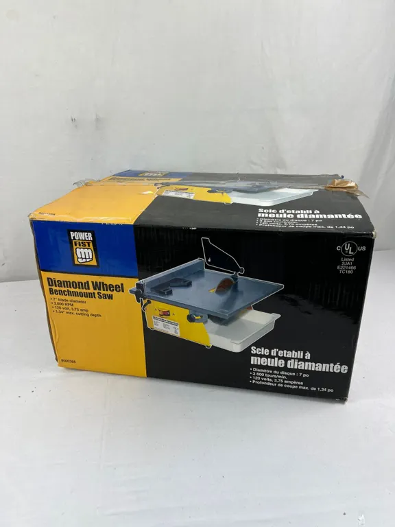 Power Fist Diamond Wheel Bench Mount Saw