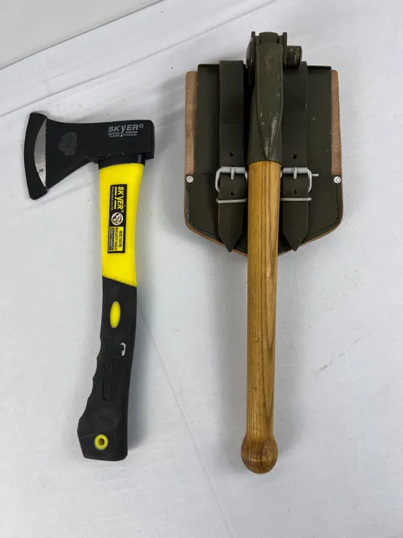 Folding Shovel and Skyer Hatchet