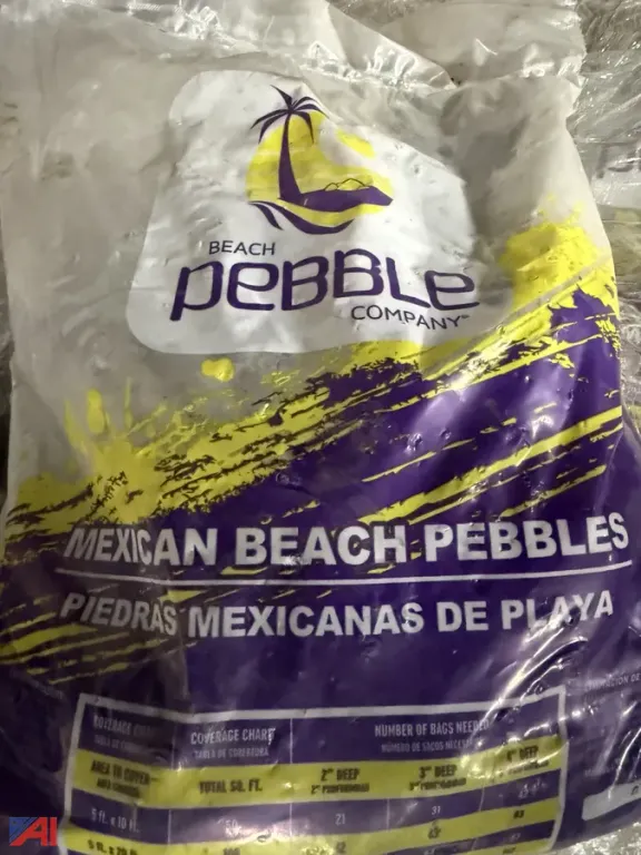 Approximately (35) Bags of Mexican Beach Pebbles