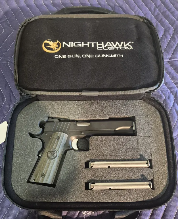 Nighthawk Custom Trooper 45ACP Pistol - Case, extra mags - Never Fired!
