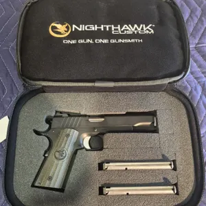 Nighthawk Custom Trooper 45ACP Pistol - Case, extra mags - Never Fired!
