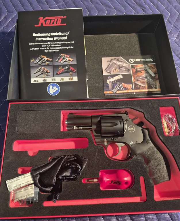 Korth Nighthawk Custom Mongoose Carry Special - 3", 357mag - Case - Never Fired