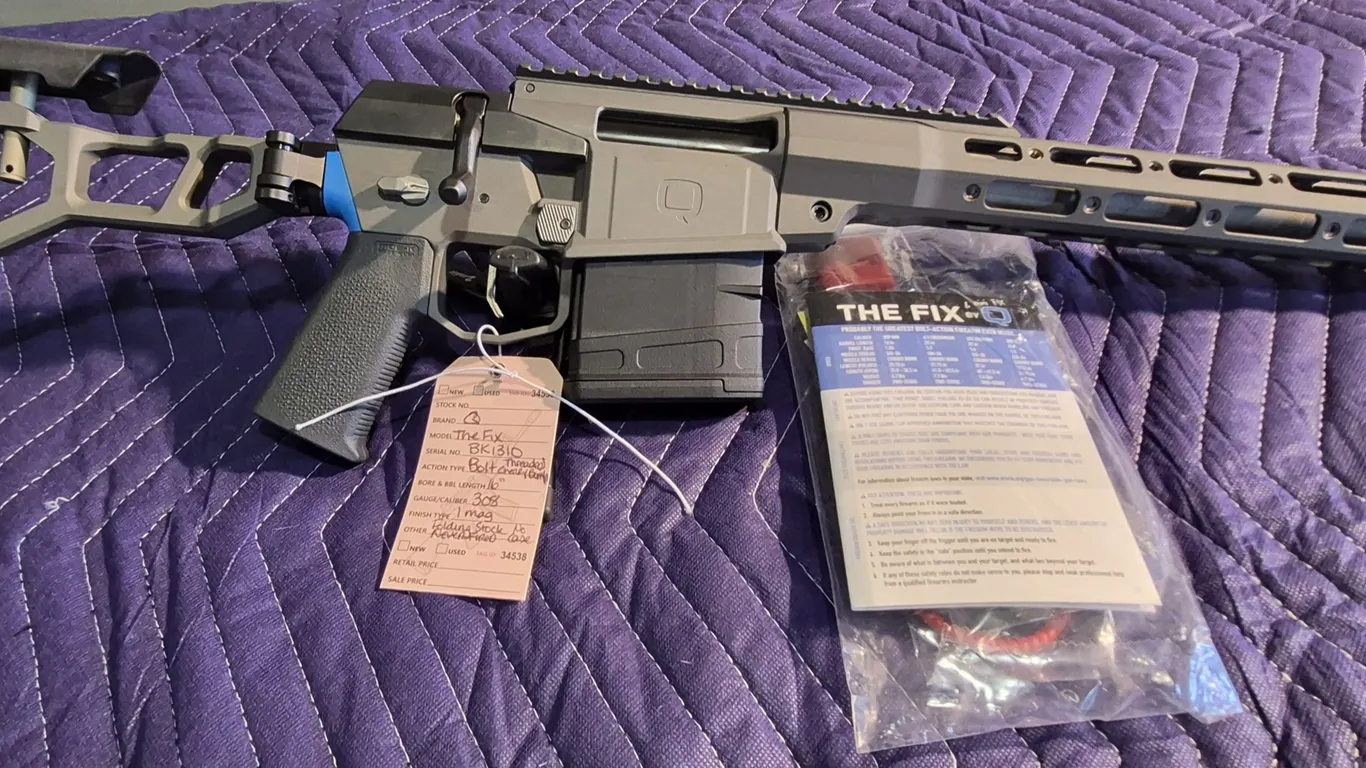 Q - The Fix 16" Barrel, Bolt Action w/Cherry Bomb, .308 - No box but Never Fired!!!