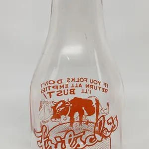 TRPQ MILK QUART MILK BOTTLE FRITSCH'S MENASHA WISCONSIN (COW)