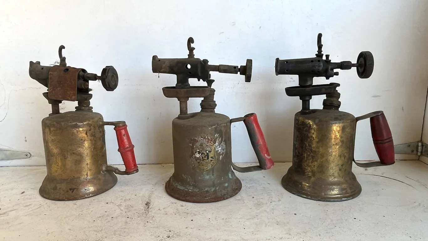 (3) Vintage Brass Blow Torches