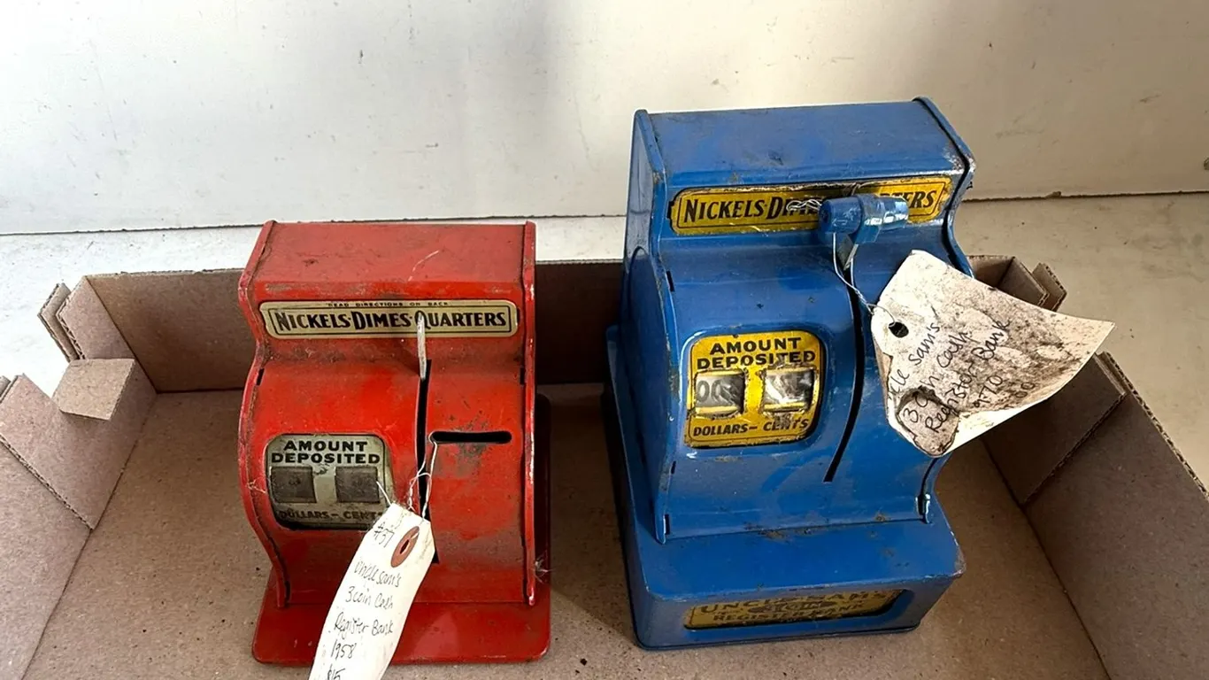 (2) Vintage Uncle Sam Coin Banks
