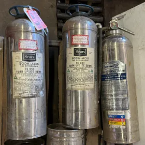 (2) Stainless Steel Sears Fire Extinguishers