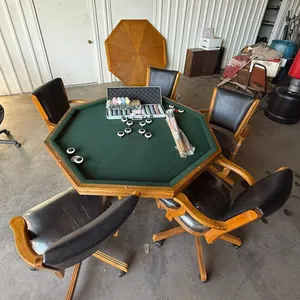 Poker and Bumper Pool Table and (5) Chairs